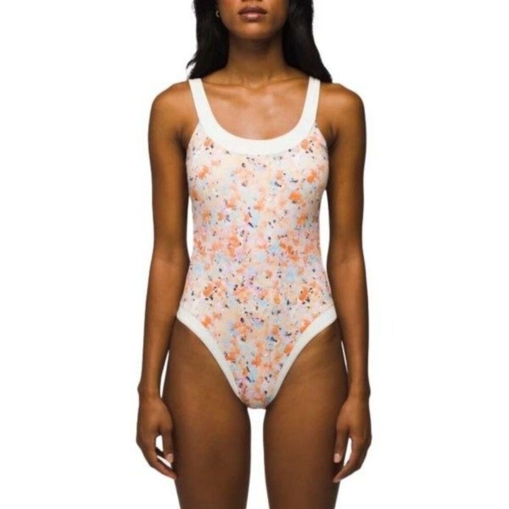 PrAna Sugar Shore Impression One Piece Swimsuit Womens‎ Small Quick Dry Stretch